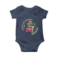Cinco De Drinko Bitchachos Baby Onesie Funny Skeleton Drinking Margarita Fiesta Party