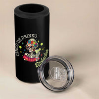 Cinco De Drinko Bitchachos 4 in 1 Can Cooler Tumbler Funny Skeleton Drinking Margarita Fiesta Party