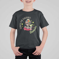 Cinco De Drinko Bitchachos T Shirt For Kid Funny Skeleton Drinking Margarita Fiesta Party