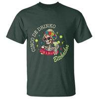 Cinco De Drinko Bitchachos T Shirt Funny Skeleton Drinking Margarita Fiesta Party