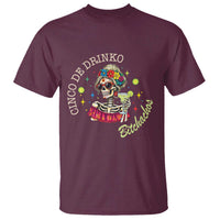 Cinco De Drinko Bitchachos T Shirt Funny Skeleton Drinking Margarita Fiesta Party
