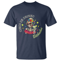 Cinco De Drinko Bitchachos T Shirt Funny Skeleton Drinking Margarita Fiesta Party