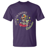 Cinco De Drinko Bitchachos T Shirt Funny Skeleton Drinking Margarita Fiesta Party