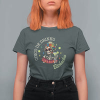 Cinco De Drinko Bitchachos T Shirt For Women Funny Skeleton Drinking Margarita Fiesta Party