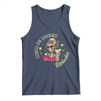 Cinco De Drinko Bitchachos Tank Top Funny Skeleton Drinking Margarita Fiesta Party