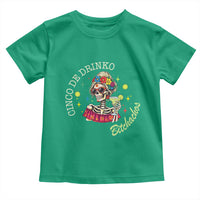 Cinco De Drinko Bitchachos Toddler T Shirt Funny Skeleton Drinking Margarita Fiesta Party