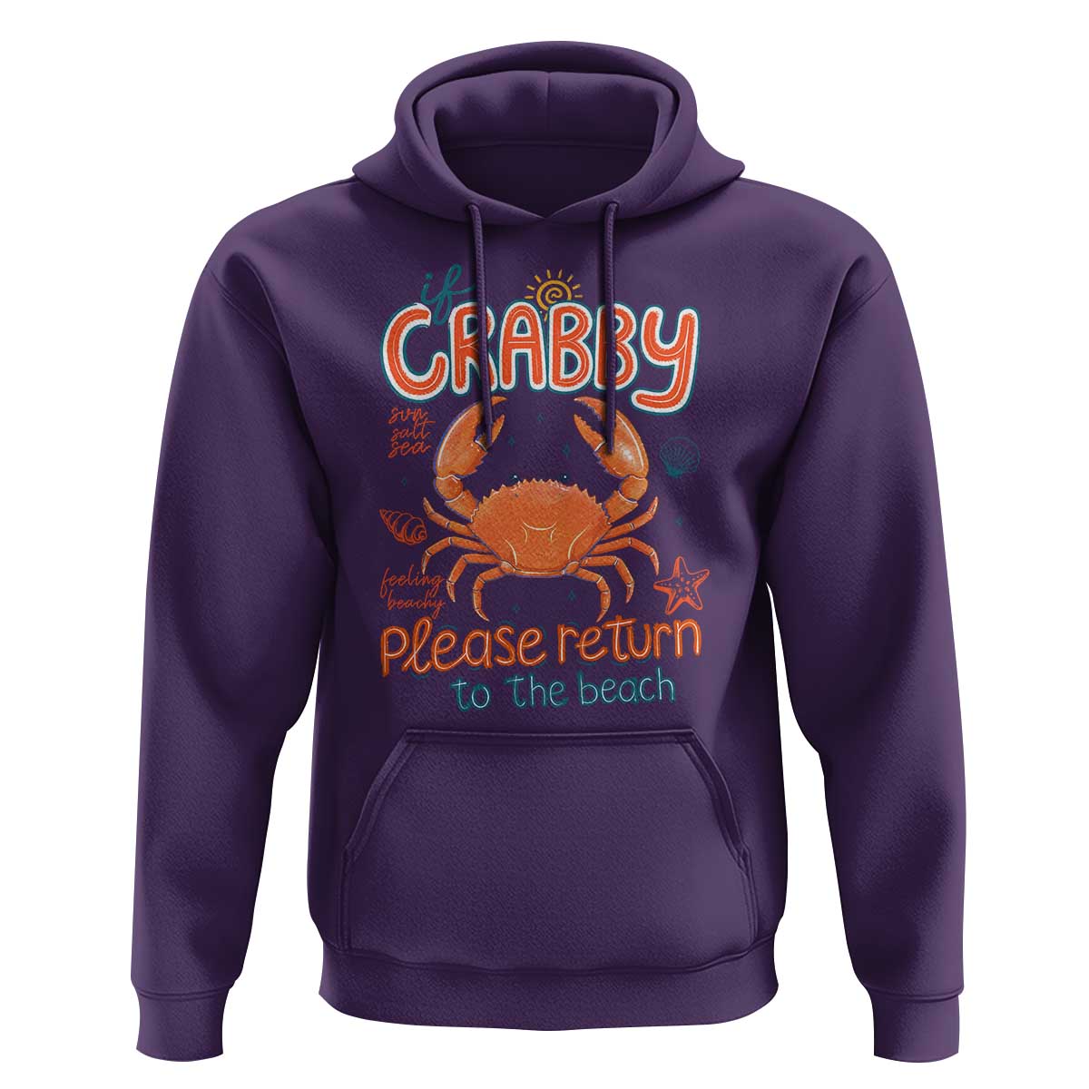 If Crabby Please Return To The Beach Hoodie Funny Crab Summer Vacatiion
