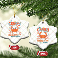 If Crabby Please Return To The Beach Ceramic Ornament Funny Crab Summer Vacatiion