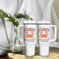If Crabby Please Return To The Beach Tumbler With Handle Funny Crab Summer Vacatiion