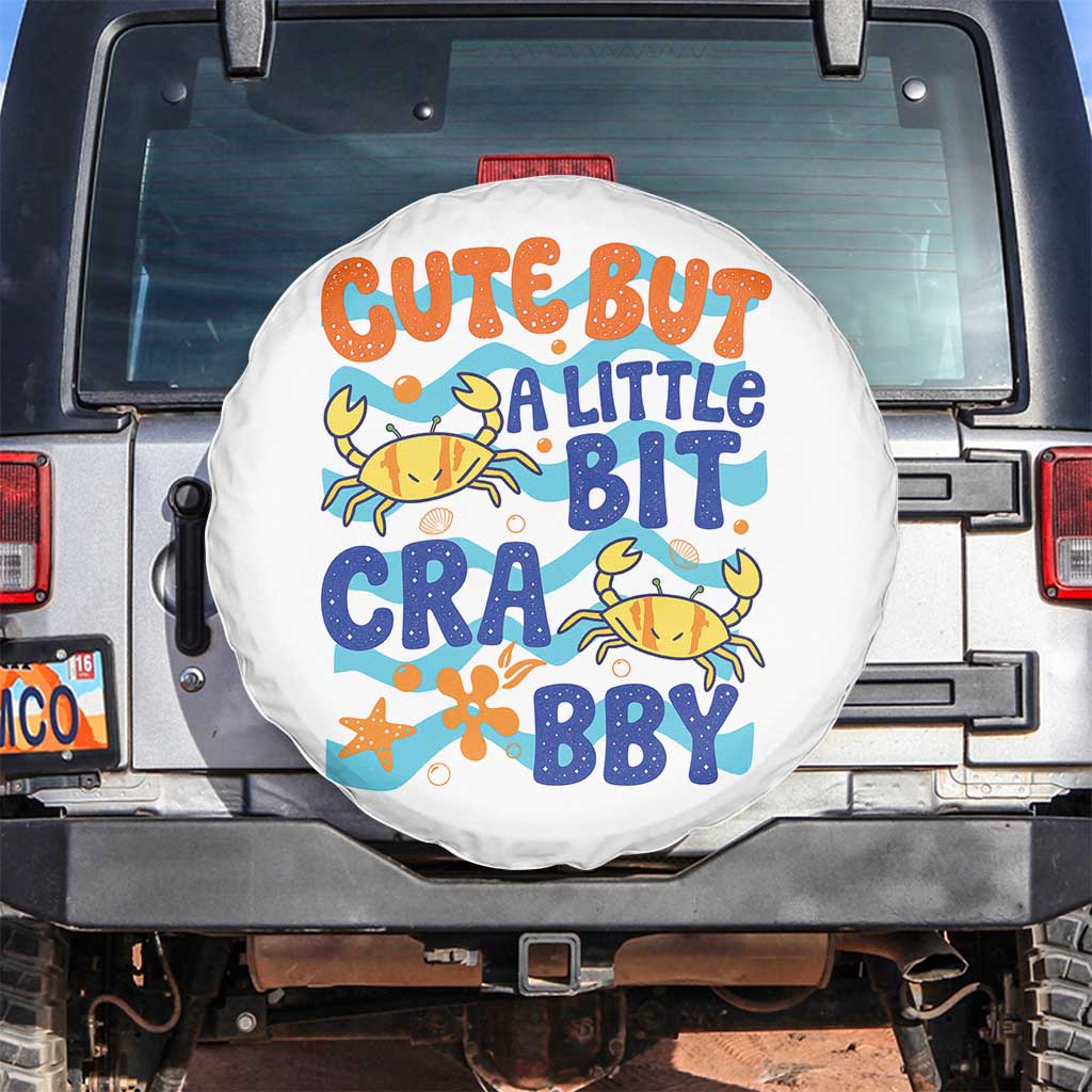Cute But A Little Bit Crabby Spare Tire Cover Beach Crab Summer Vacation