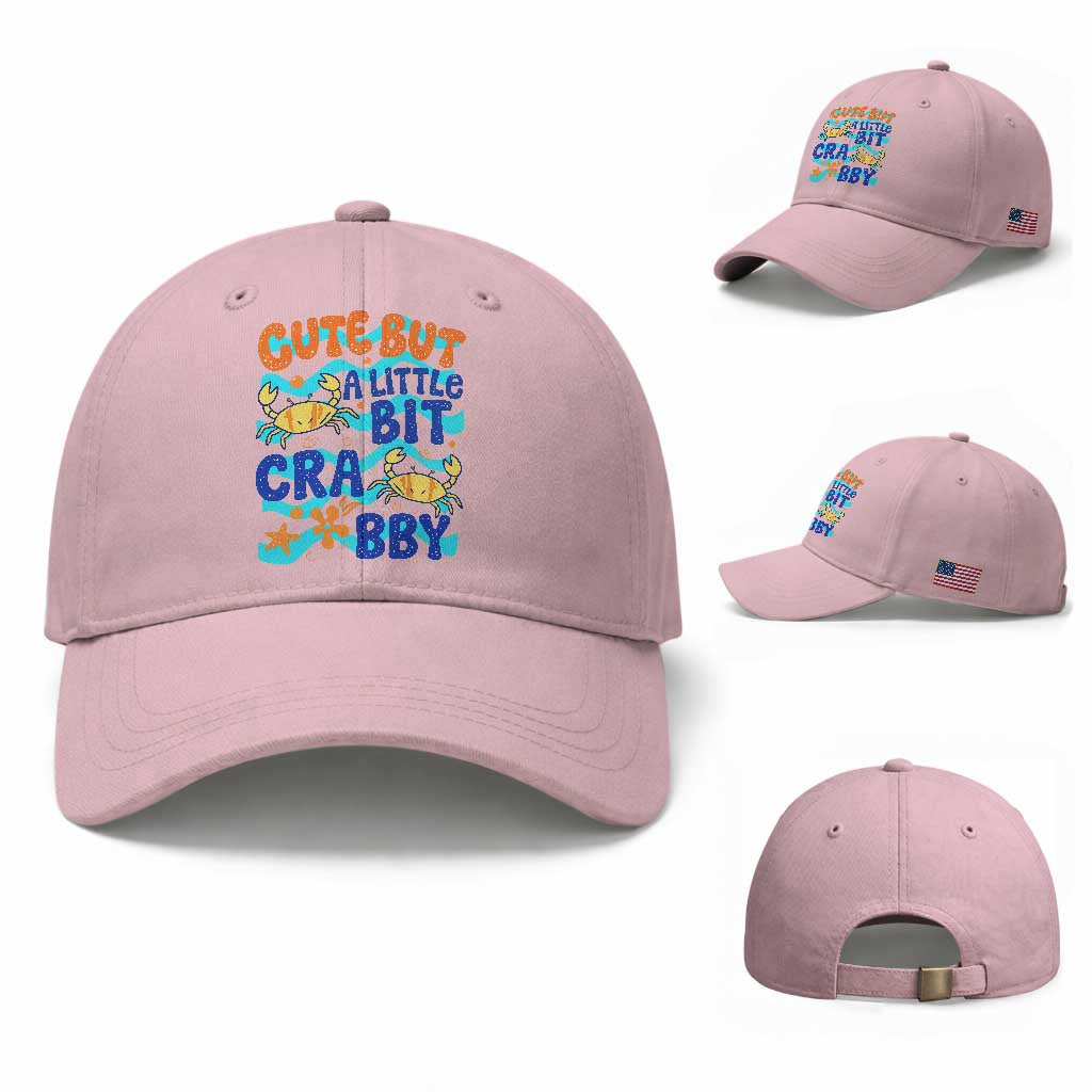 Cute But A Little Bit Crabby Baseball Cap Beach Crab Summer Vacation