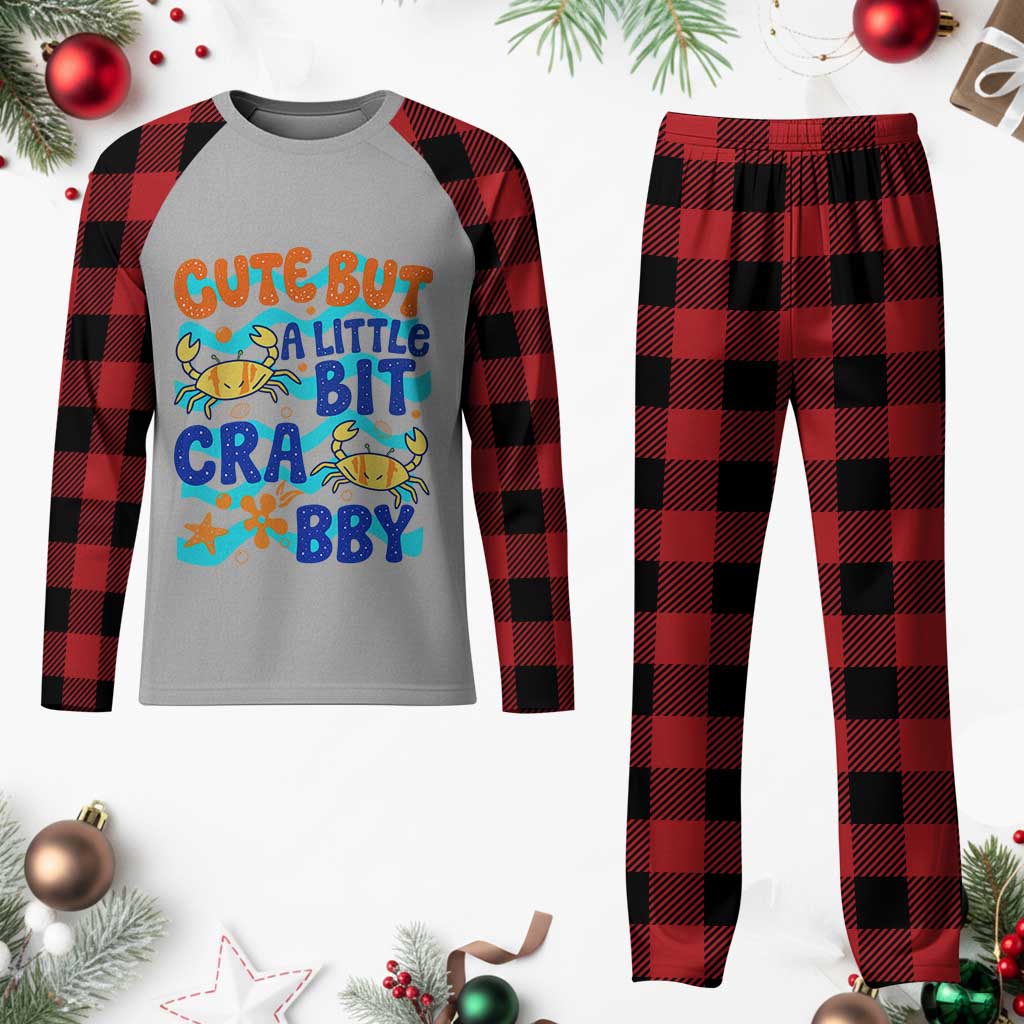 Cute But A Little Bit Crabby Plaid Pajama Set Beach Crab Summer Vacation