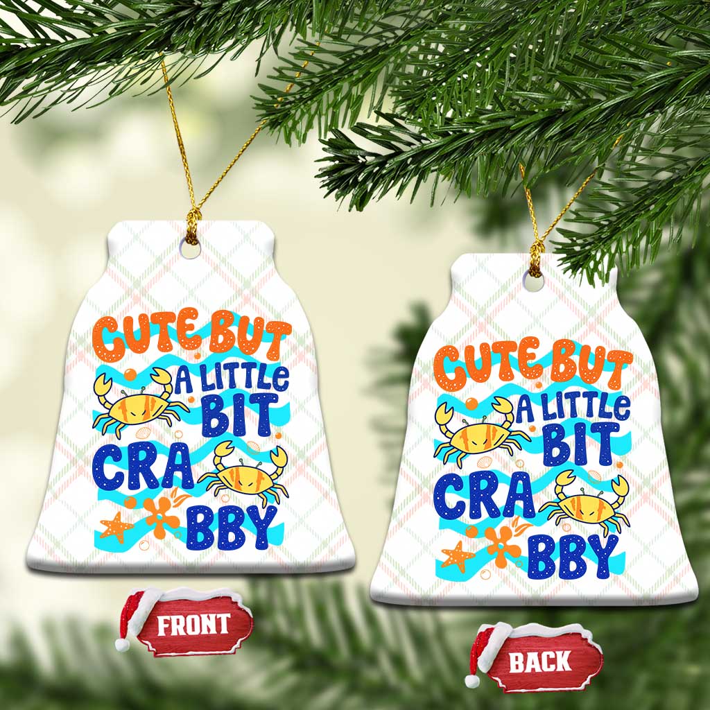 Cute But A Little Bit Crabby Ceramic Ornament Beach Crab Summer Vacation