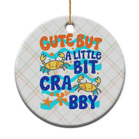 Cute But A Little Bit Crabby Ceramic Ornament Beach Crab Summer Vacation