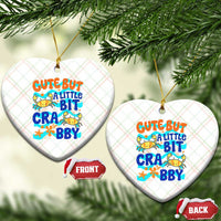 Cute But A Little Bit Crabby Ceramic Ornament Beach Crab Summer Vacation