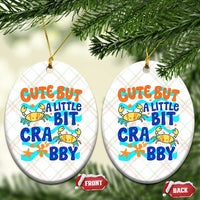 Cute But A Little Bit Crabby Ceramic Ornament Beach Crab Summer Vacation