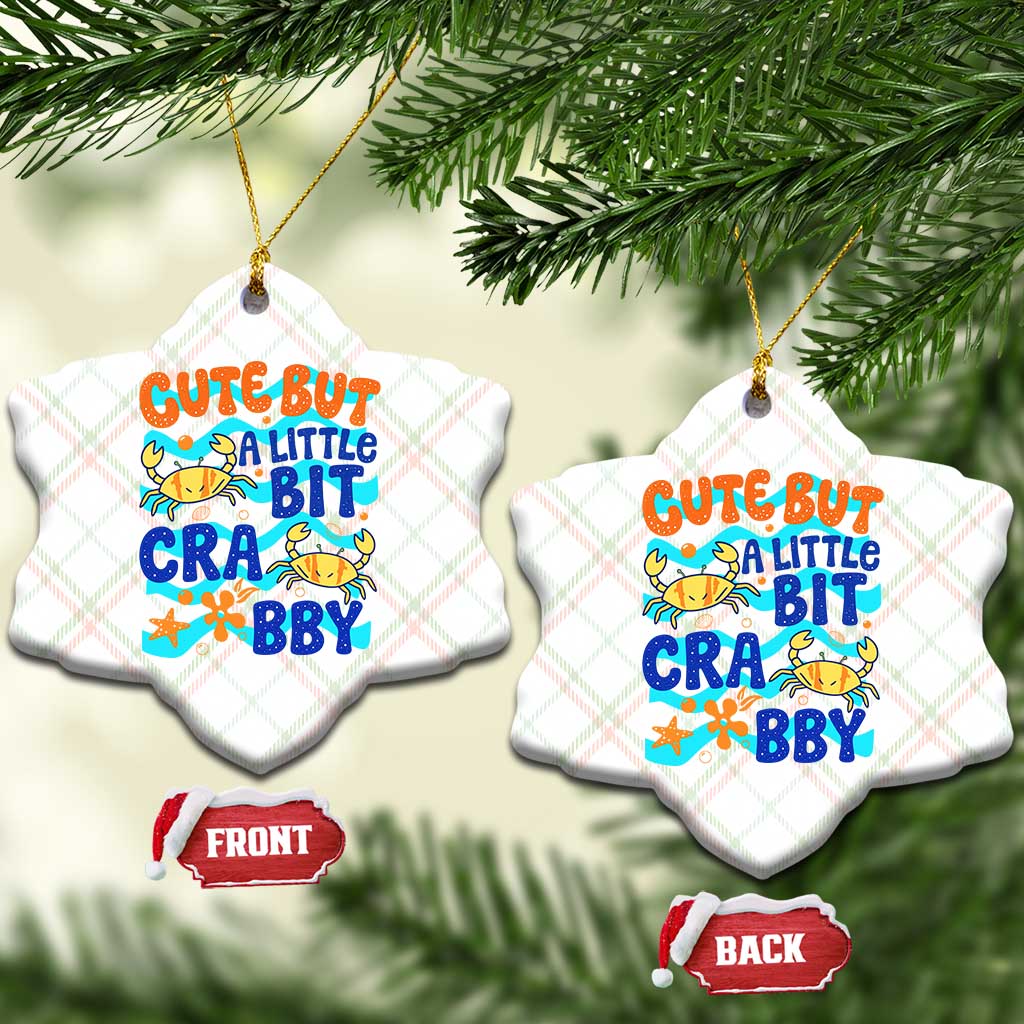 Cute But A Little Bit Crabby Ceramic Ornament Beach Crab Summer Vacation