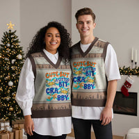 Cute But A Little Bit Crabby V-Neck Knit Sweater Vest Beach Crab Summer Vacation