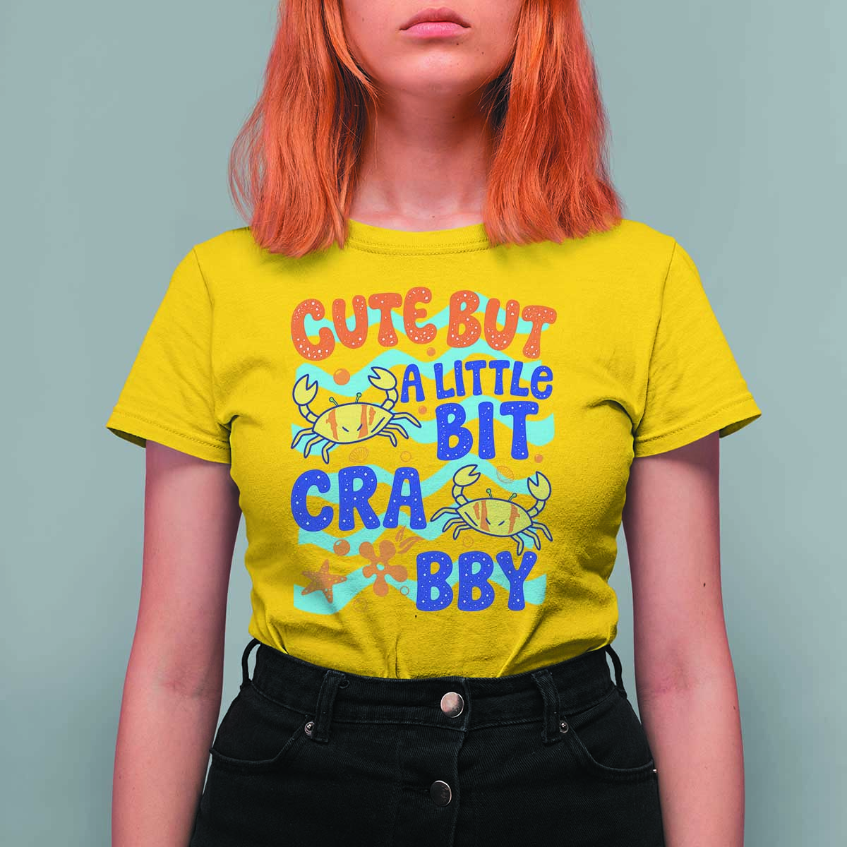 Cute But A Little Bit Crabby T Shirt For Women Beach Crab Summer Vacation
