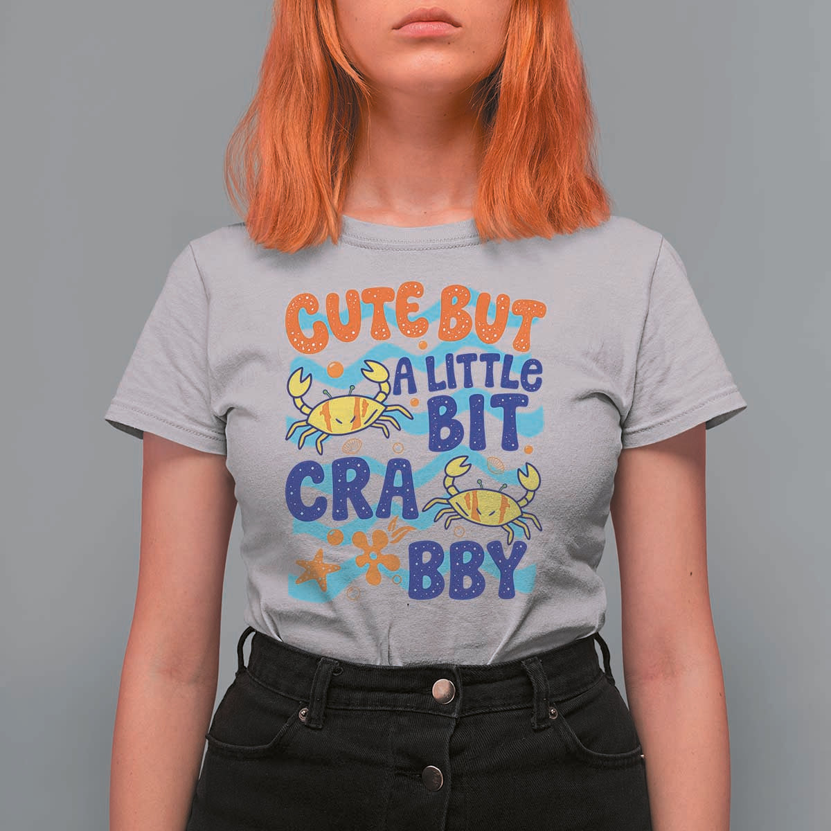 Cute But A Little Bit Crabby T Shirt For Women Beach Crab Summer Vacation