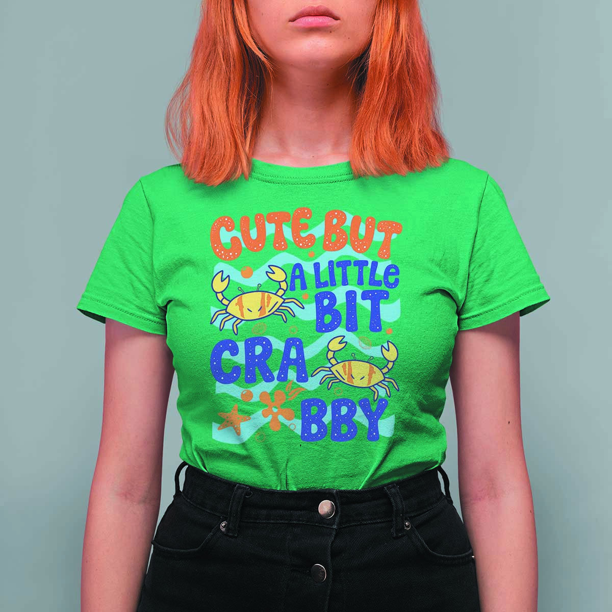 Cute But A Little Bit Crabby T Shirt For Women Beach Crab Summer Vacation