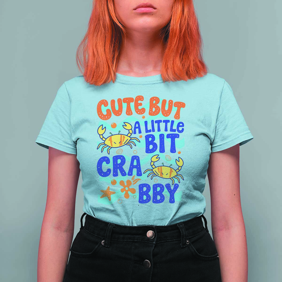 Cute But A Little Bit Crabby T Shirt For Women Beach Crab Summer Vacation