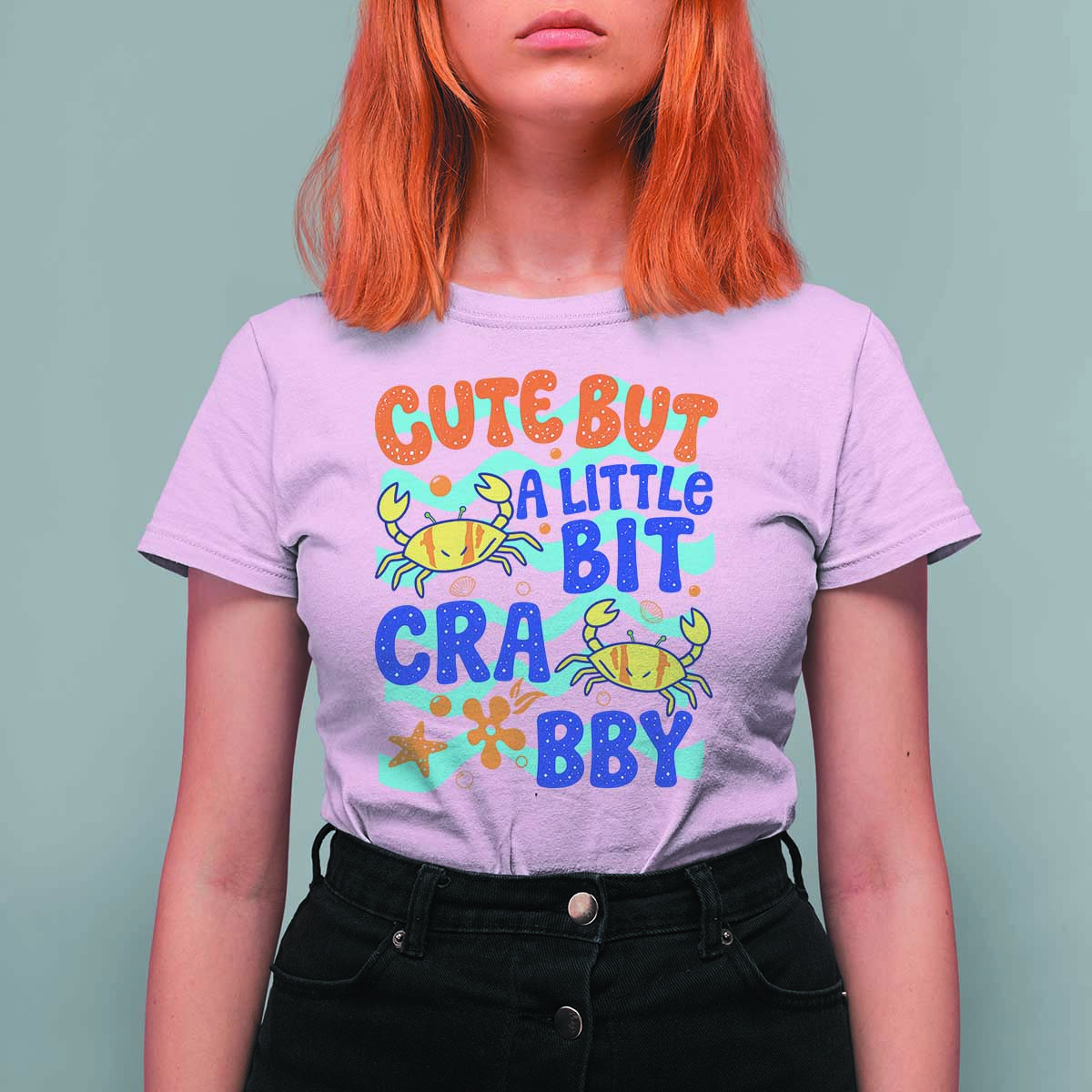 Cute But A Little Bit Crabby T Shirt For Women Beach Crab Summer Vacation