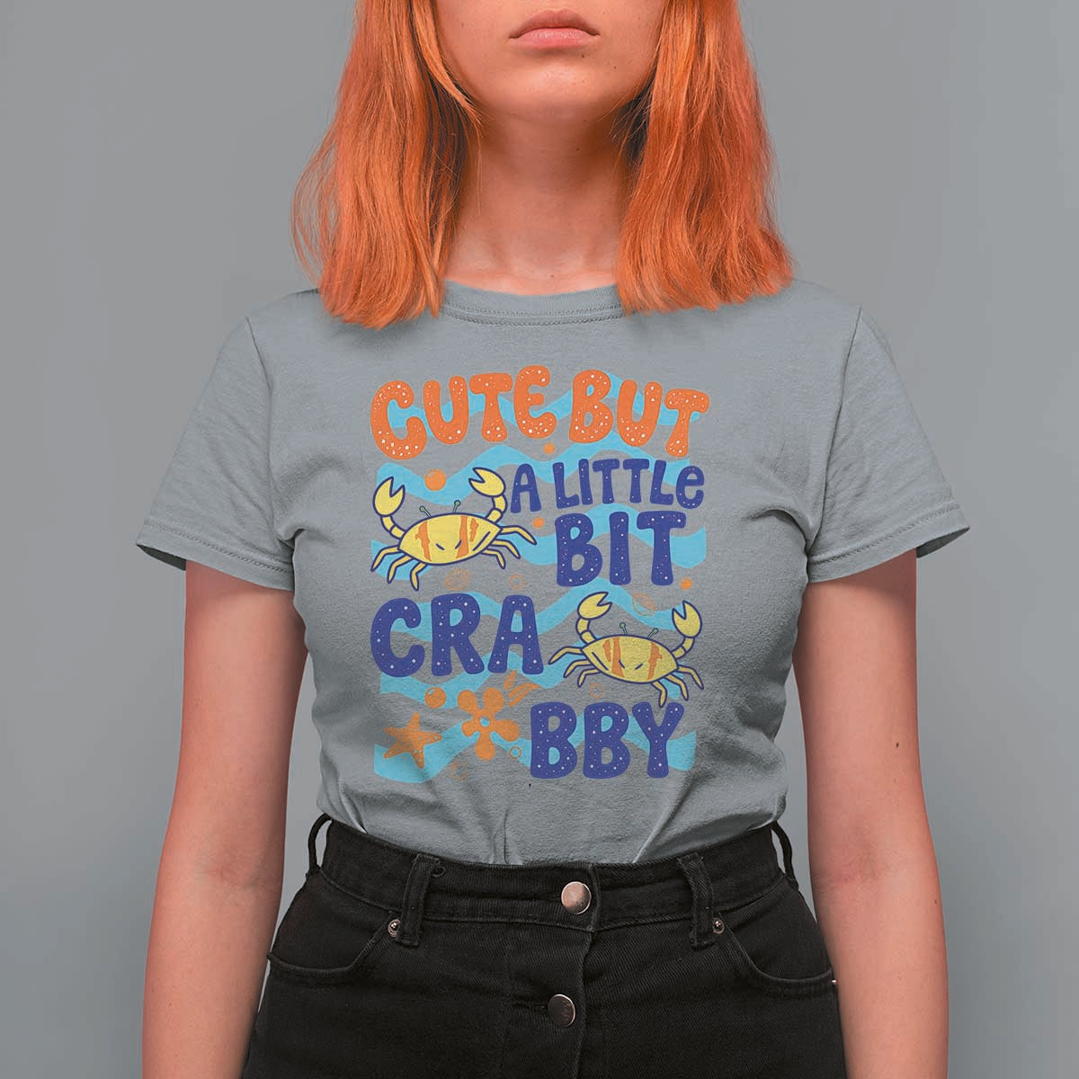 Cute But A Little Bit Crabby T Shirt For Women Beach Crab Summer Vacation