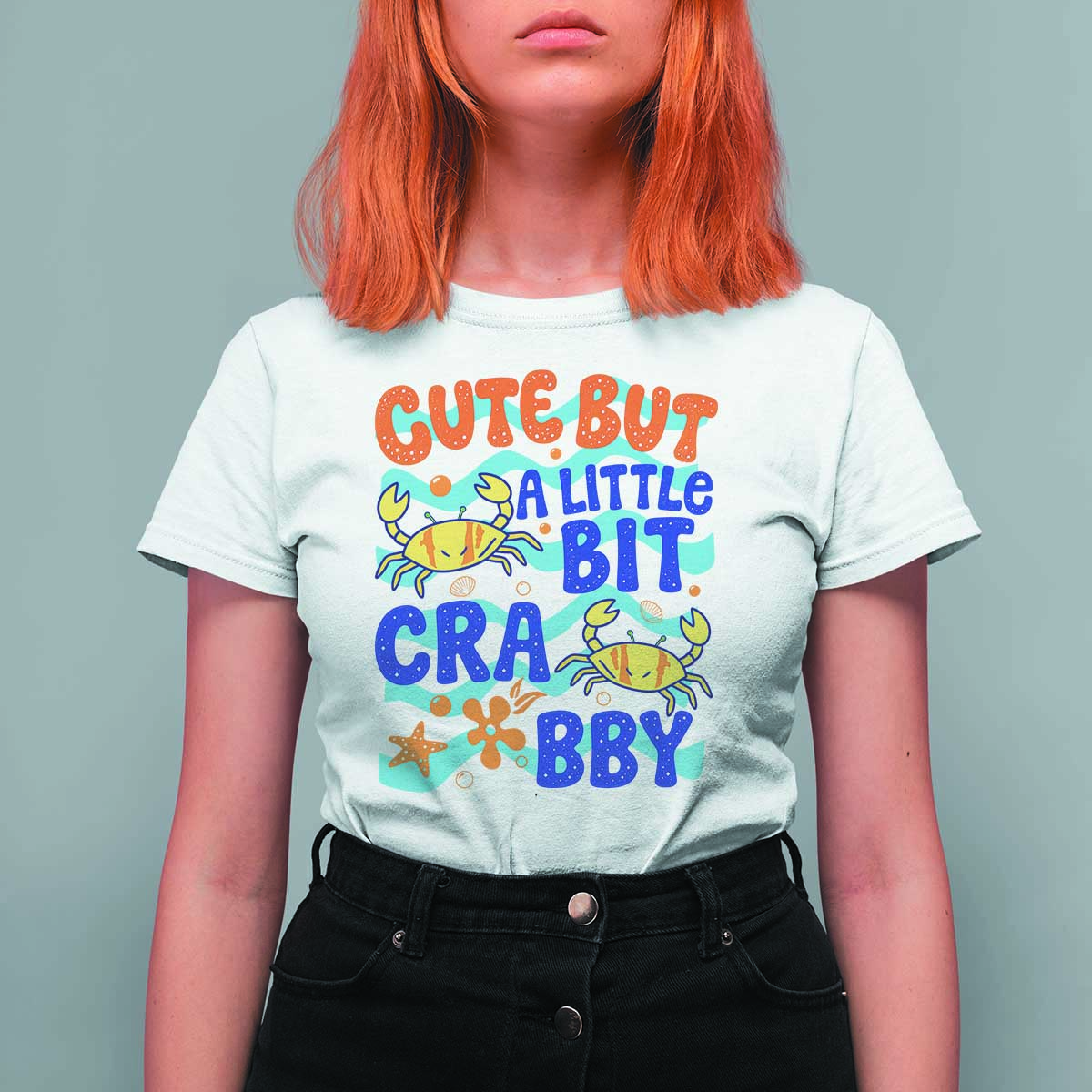 Cute But A Little Bit Crabby T Shirt For Women Beach Crab Summer Vacation