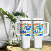 Cute But A Little Bit Crabby Tumbler With Handle Beach Crab Summer Vacation