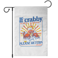 If Crabby Please Return To The Beach Garden Flag Funny Summer Crab