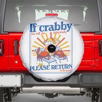 If Crabby Please Return To The Beach Spare Tire Cover Funny Summer Crab