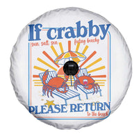 If Crabby Please Return To The Beach Spare Tire Cover Funny Summer Crab