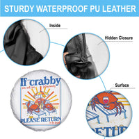 If Crabby Please Return To The Beach Spare Tire Cover Funny Summer Crab