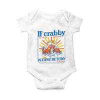 If Crabby Please Return To The Beach Baby Onesie Funny Summer Crab