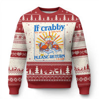 If Crabby Please Return To The Beach Ugly Christmas Sweater Funny Summer Crab