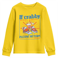 If Crabby Please Return To The Beach Youth Sweatshirt Funny Summer Crab