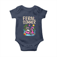 Funny Beach Raccoon Baby Onesie Feral Summer Vacation Gift