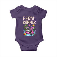 Funny Beach Raccoon Baby Onesie Feral Summer Vacation Gift