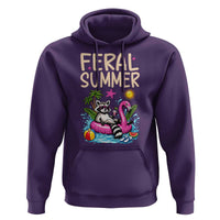 Funny Beach Raccoon Hoodie Feral Summer Vacation Gift