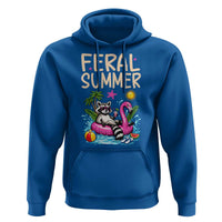 Funny Beach Raccoon Hoodie Feral Summer Vacation Gift