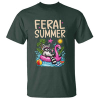 Funny Beach Raccoon T Shirt Feral Summer Vacation Gift