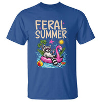 Funny Beach Raccoon T Shirt Feral Summer Vacation Gift