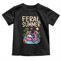 Funny Beach Raccoon Toddler T Shirt Feral Summer Vacation Gift