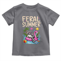 Funny Beach Raccoon Toddler T Shirt Feral Summer Vacation Gift