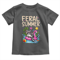 Funny Beach Raccoon Toddler T Shirt Feral Summer Vacation Gift