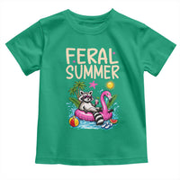 Funny Beach Raccoon Toddler T Shirt Feral Summer Vacation Gift