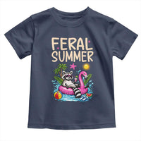 Funny Beach Raccoon Toddler T Shirt Feral Summer Vacation Gift
