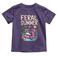 Funny Beach Raccoon Toddler T Shirt Feral Summer Vacation Gift