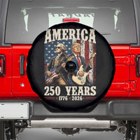250 Years America Anniversary Spare Tire Cover Vintage President Playing Guitar 4th of July